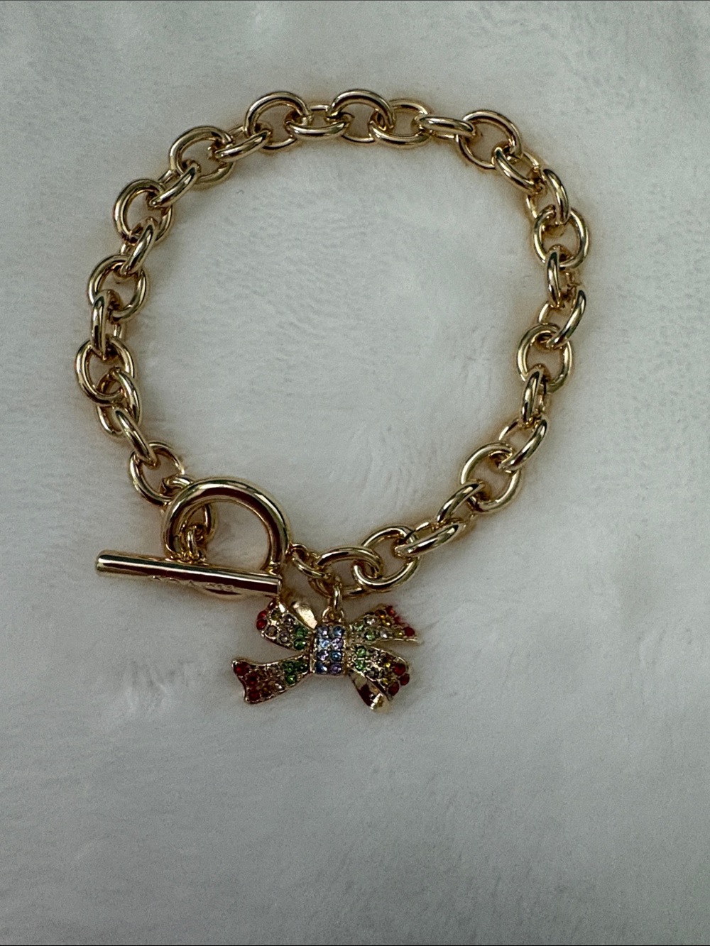 Coach Bow Chain Link Bracelet